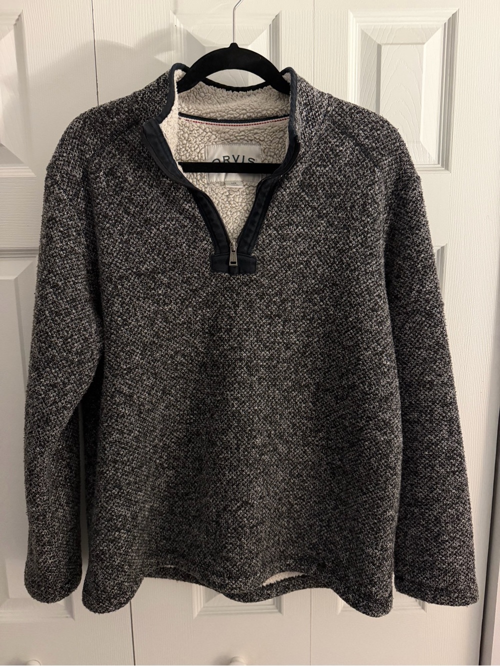 Orvis Men's Sherpa-Lined 1/4 Zip Pullover Large - Picture 1 of 9